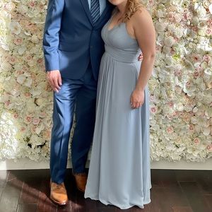 Dusty Blue size 10 Azazie bridesmaid dress